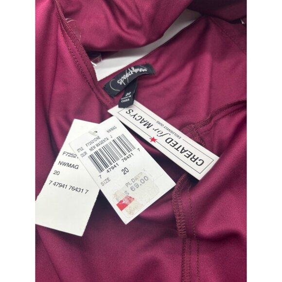 Speechless Plus Size Cutout Bow Back Fit & Flare Dress, New Magenta, - Picture 9 of 11